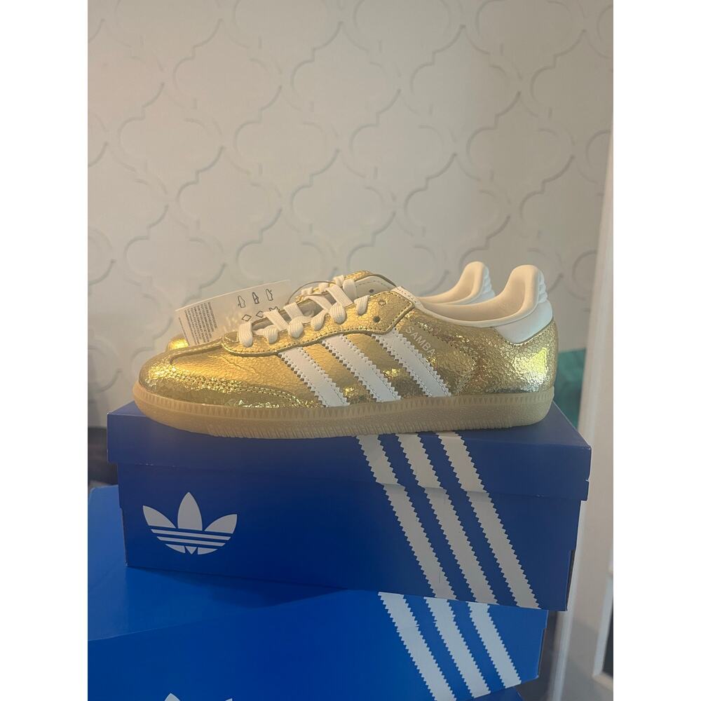 NEW ADIDAS ORIGINALS Samba OG Women's 10 Gold  KI5719 - Picture 5 of 9
